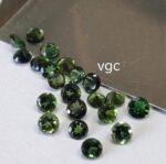 Natural Green Tourmaline 4 mm Round Faceted Cut – AAA Quality Green Tourmaline Round Faceted Cut 4mm