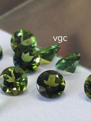 Natural Green Tourmaline 4 mm Round Faceted Cut – AAA Quality Green Tourmaline Round Faceted Cut 4mm