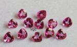 Natural Coated Pink Topaz 10 mm Heart Faceted Cut – AAA Quality Pink Topaz Heart Faceted Cut 10mm