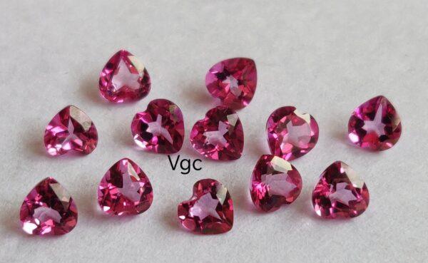 Natural Coated Pink Topaz 10 mm Heart Faceted Cut – AAA Quality Pink Topaz Heart Faceted Cut 10mm