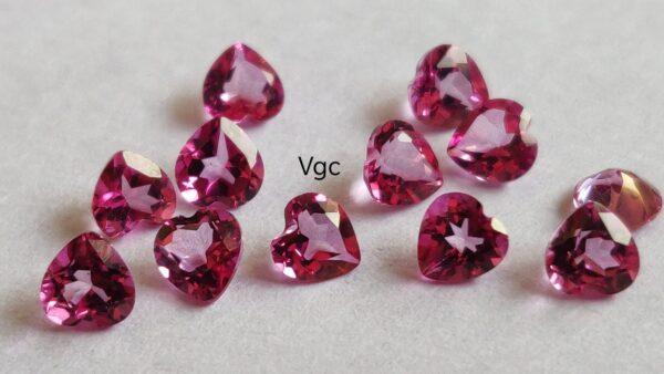 Natural Coated Pink Topaz 10 mm Heart Faceted Cut – AAA Quality Pink Topaz Heart Faceted Cut 10mm