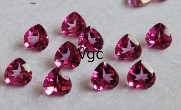 Natural Coated Pink Topaz 10 mm Heart Faceted Cut – AAA Quality Pink Topaz Heart Faceted Cut 10mm