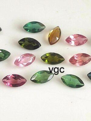 Natural Multi Tourmaline 2×4 mm Marquise Faceted Cut – AAA Quality Multicolor Tourmaline Marquise 2x4mm