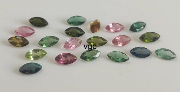 Natural Multi Tourmaline 2×4 mm Marquise Faceted Cut – AAA Quality Multicolor Tourmaline Marquise 2x4mm