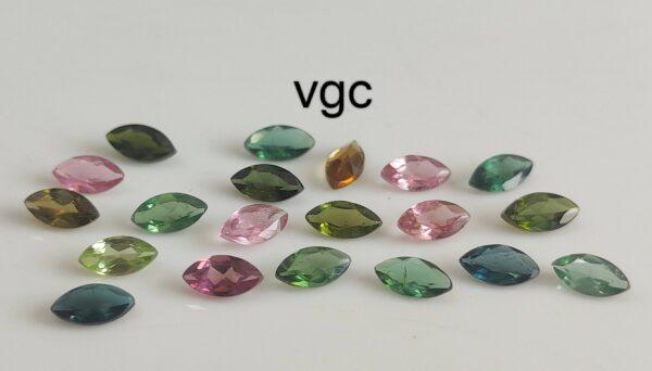 Natural Multi Tourmaline 2×4 mm Marquise Faceted Cut – AAA Quality Multicolor Tourmaline Marquise 2x4mm