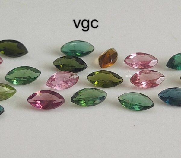 Natural Multi Tourmaline 2×4 mm Marquise Faceted Cut – AAA Quality Multicolor Tourmaline Marquise 2x4mm