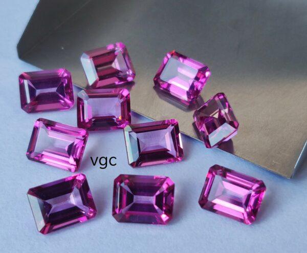Natural Coated Pink Topaz 12×16 mm Octagon Faceted Cut – AAA Quality Pink Topaz Octagon Faceted Cut 12x16mm