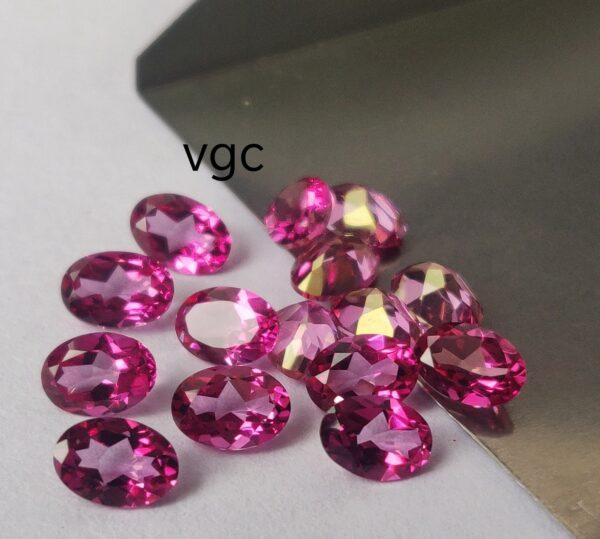 Natural Coated Pink Topaz 10×14 mm Oval Faceted Cut – AAA Quality Pink Topaz Oval Faceted Cut 10x14mm