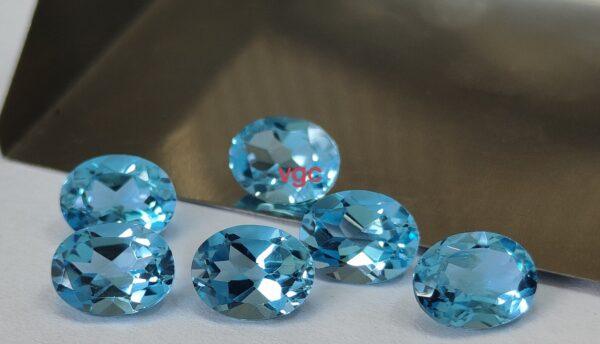 Natural Swiss Blue Topaz 10×12 mm Oval Faceted Cut – AAA Quality Swiss Blue Topaz Oval Faceted Cut 10x12mm
