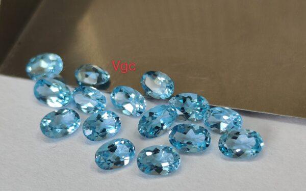 Natural Swiss Blue Topaz 3×5 mm Oval Faceted Cut – AAA Quality Swiss Blue Topaz Oval Faceted Cut 3x5mm