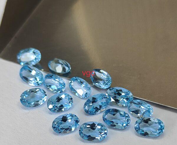 Natural Swiss Blue Topaz 3×5 mm Oval Faceted Cut – AAA Quality Swiss Blue Topaz Oval Faceted Cut 3x5mm
