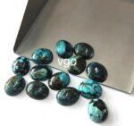 Natural Tibbati Turquoise 10×12 mm Oval Cabochon – AAA Quality Tibetan Turquoise Oval 10x12mm