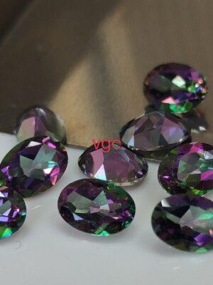 Natural Coated Mystic Topaz 3×5 mm Oval Faceted Cut – AAA Quality Mystic Topaz Oval Faceted Cut 3x5mm