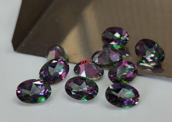 Natural Coated Mystic Topaz 5×7 mm Oval Faceted Cut – AAA Quality Mystic Topaz Oval Faceted Cut 5x7mm