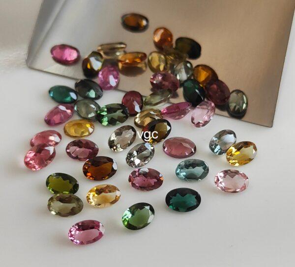 Natural Multi Tourmaline 4×6 mm Oval Faceted Cut – AAA Quality Multicolor Tourmaline Oval Faceted Cut 4x6mm