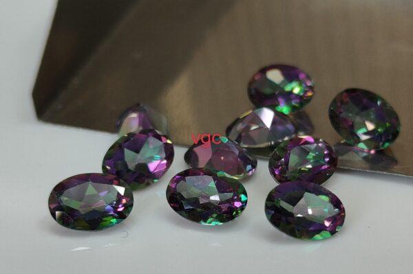 Natural Coated Mystic Topaz 5×7 mm Oval Faceted Cut – AAA Quality Mystic Topaz Oval Faceted Cut 5x7mm