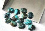 Natural Tibbati Turquoise 10×12 mm Oval Cabochon – AAA Quality Tibetan Turquoise Oval 10x12mm