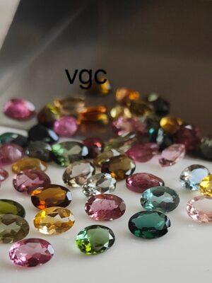 Natural Multi Tourmaline 3×5 mm Oval Faceted Cut – AAA Quality Multicolor Tourmaline Oval Faceted Cut 3x5mm