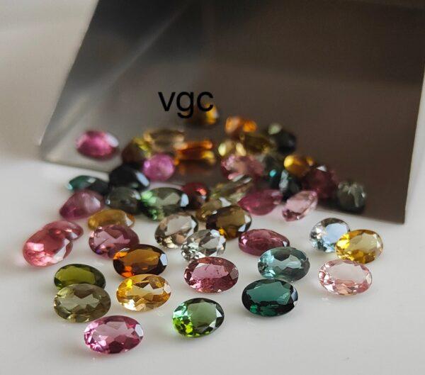 Natural Multi Tourmaline 4×6 mm Oval Faceted Cut – AAA Quality Multicolor Tourmaline Oval Faceted Cut 4x6mm