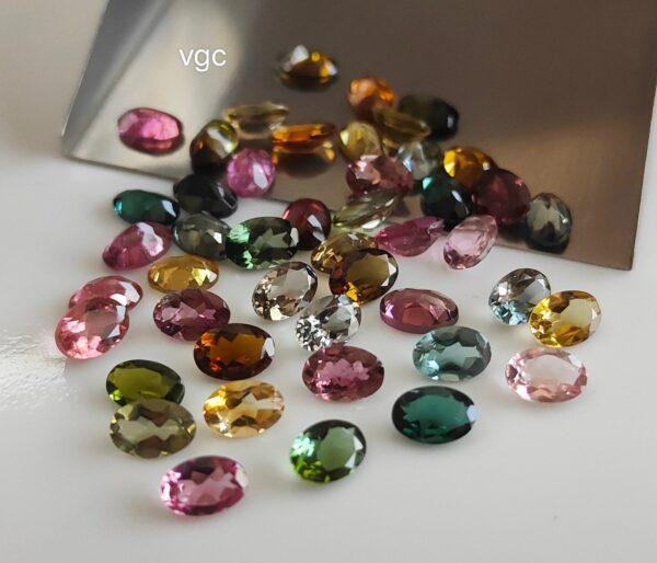 Natural Multi Tourmaline 4×6 mm Oval Faceted Cut – AAA Quality Multicolor Tourmaline Oval Faceted Cut 4x6mm