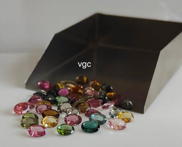 Natural Multi Tourmaline 4×6 mm Oval Faceted Cut – AAA Quality Multicolor Tourmaline Oval Faceted Cut 4x6mm