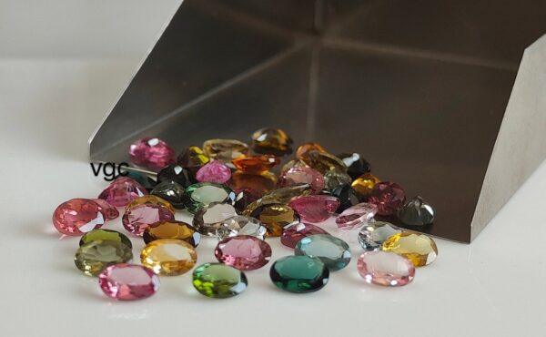 Natural Multi Tourmaline 4×6 mm Oval Faceted Cut – AAA Quality Multicolor Tourmaline Oval Faceted Cut 4x6mm