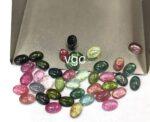 Natural Multi Tourmaline 3×5 mm Oval Cabochon – AAA Quality Multicolor Tourmaline Oval 3x5mm