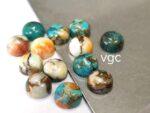 Oyster Copper Turquoise 10 mm Round Cabochon – AAA Quality Oyster Copper Turquoise Round 10mm