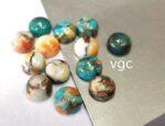 Oyster Copper Turquoise 10 mm Round Cabochon – AAA Quality Oyster Copper Turquoise Round 10mm