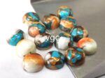 Oyster Copper Turquoise 10 mm Round Cabochon – AAA Quality Oyster Copper Turquoise Round 10mm