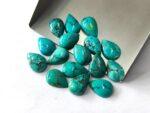 Natural Tibbati Turquoise 3×5 mm Pear Cabochon – AAA Quality Tibetan Turquoise Pear 3x5mm