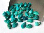 Natural Tibbati Turquoise 3×5 mm Pear Cabochon – AAA Quality Tibetan Turquoise Pear 3x5mm