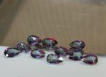 Natural Coated Mystic Topaz 4×6 mm Pear Faceted Cut – AAA Quality Mystic Topaz Pear Faceted Cut 4x6mm