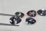 Natural Coated Mystic Topaz 4×6 mm Pear Faceted Cut – AAA Quality Mystic Topaz Pear Faceted Cut 4x6mm