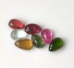 Natural Multi Tourmaline 3×5 mm Pear Cabochon – AAA Quality Multicolor Tourmaline Pear 3x5mm