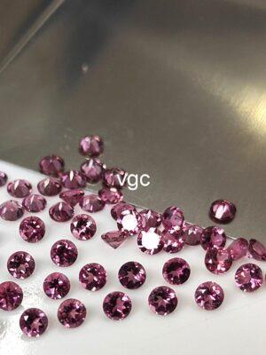 Natural Pink Tourmaline 5 mm Round Faceted Cut – AAA Quality Pink Tourmaline Round Faceted Cut 5mm