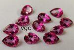 Natural Coated Pink Topaz 6×8 mm Pear Faceted Cut – AAA Quality Pink Topaz Pear Faceted Cut 6x8mm