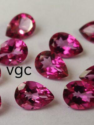 Natural Coated Pink Topaz 6×8 mm Pear Faceted Cut – AAA Quality Pink Topaz Pear Faceted Cut 6x8mm