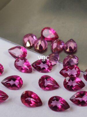 Natural Coated Pink Topaz 3×5 mm Pear Faceted Cut – AAA Quality Pink Topaz Pear Faceted Cut 3x5mm