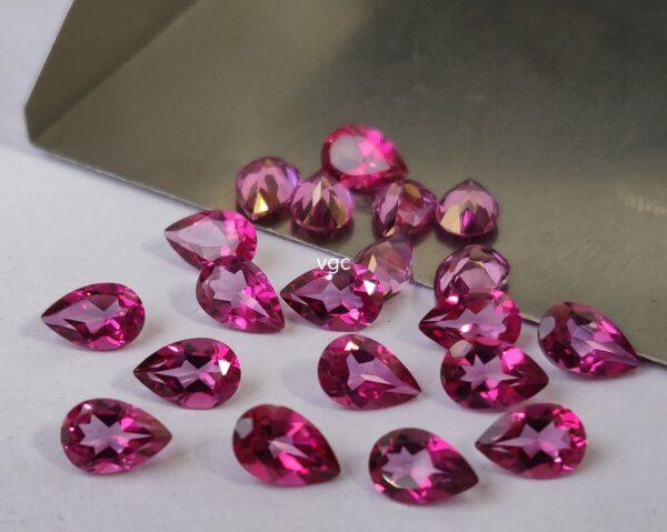 Natural Coated Pink Topaz 3×5 mm Pear Faceted Cut – AAA Quality Pink Topaz Pear Faceted Cut 3x5mm