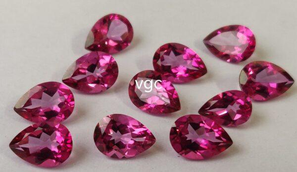 Natural Coated Pink Topaz 6×8 mm Pear Faceted Cut – AAA Quality Pink Topaz Pear Faceted Cut 6x8mm
