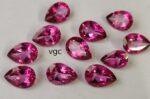 Natural Coated Pink Topaz 6×8 mm Pear Faceted Cut – AAA Quality Pink Topaz Pear Faceted Cut 6x8mm