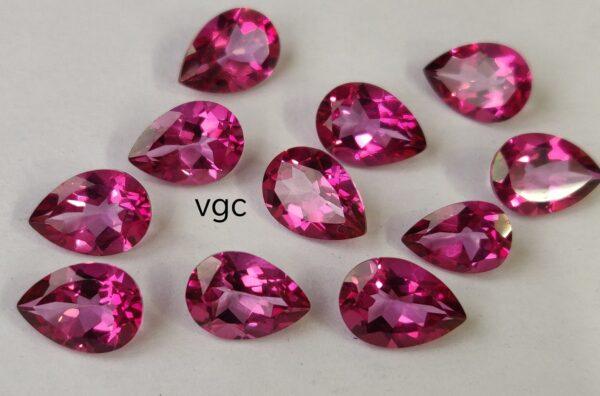 Natural Coated Pink Topaz 6×8 mm Pear Faceted Cut – AAA Quality Pink Topaz Pear Faceted Cut 6x8mm