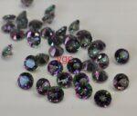 Natural Coated Mystic Topaz 3 mm Round Faceted Cut – AAA Quality Mystic Topaz Round Faceted Cut 3mm