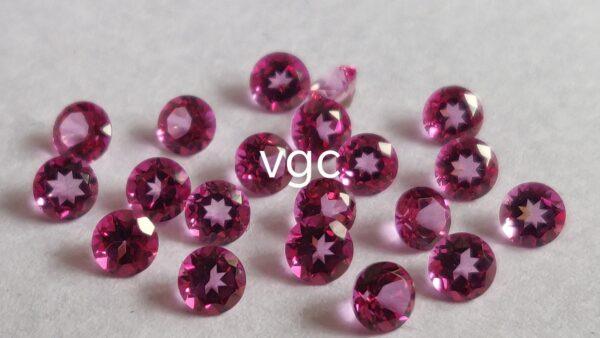 Natural Coated Pink Topaz 10 mm Round Faceted Cut – AAA Quality Pink Topaz Round Faceted Cut 10mm