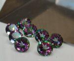 Natural Coated Mystic Topaz 10 mm Round Faceted Cut – AAA Quality Mystic Topaz Round Faceted Cut 10mm