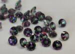 Natural Coated Mystic Topaz 3 mm Round Faceted Cut – AAA Quality Mystic Topaz Round Faceted Cut 3mm