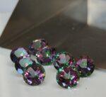 Natural Coated Mystic Topaz 10 mm Round Faceted Cut – AAA Quality Mystic Topaz Round Faceted Cut 10mm
