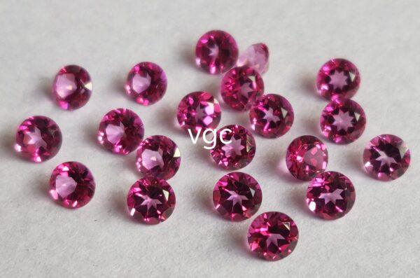 Natural Coated Pink Topaz 10 mm Round Faceted Cut – AAA Quality Pink Topaz Round Faceted Cut 10mm