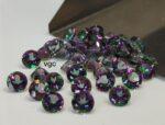 Natural Coated Mystic Topaz 3 mm Round Faceted Cut – AAA Quality Mystic Topaz Round Faceted Cut 3mm